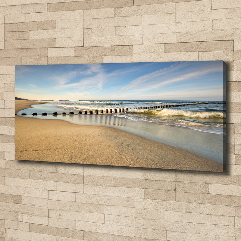 Beach On Canvas The Baltic - No Frame Print on Canvas