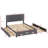 Upholstered Platform Bed with 2 Drawers and 1 Trundle, Classic Headboard Design-1223924941-1223924937