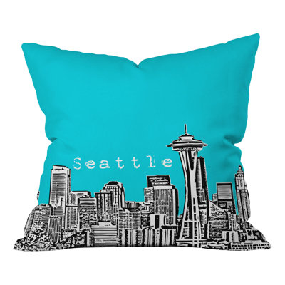 Bird Ave Seattle Throw Pillow