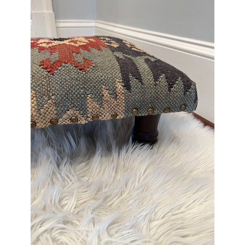 Tabouret rembourré fabriqué à la main Indim Kilim