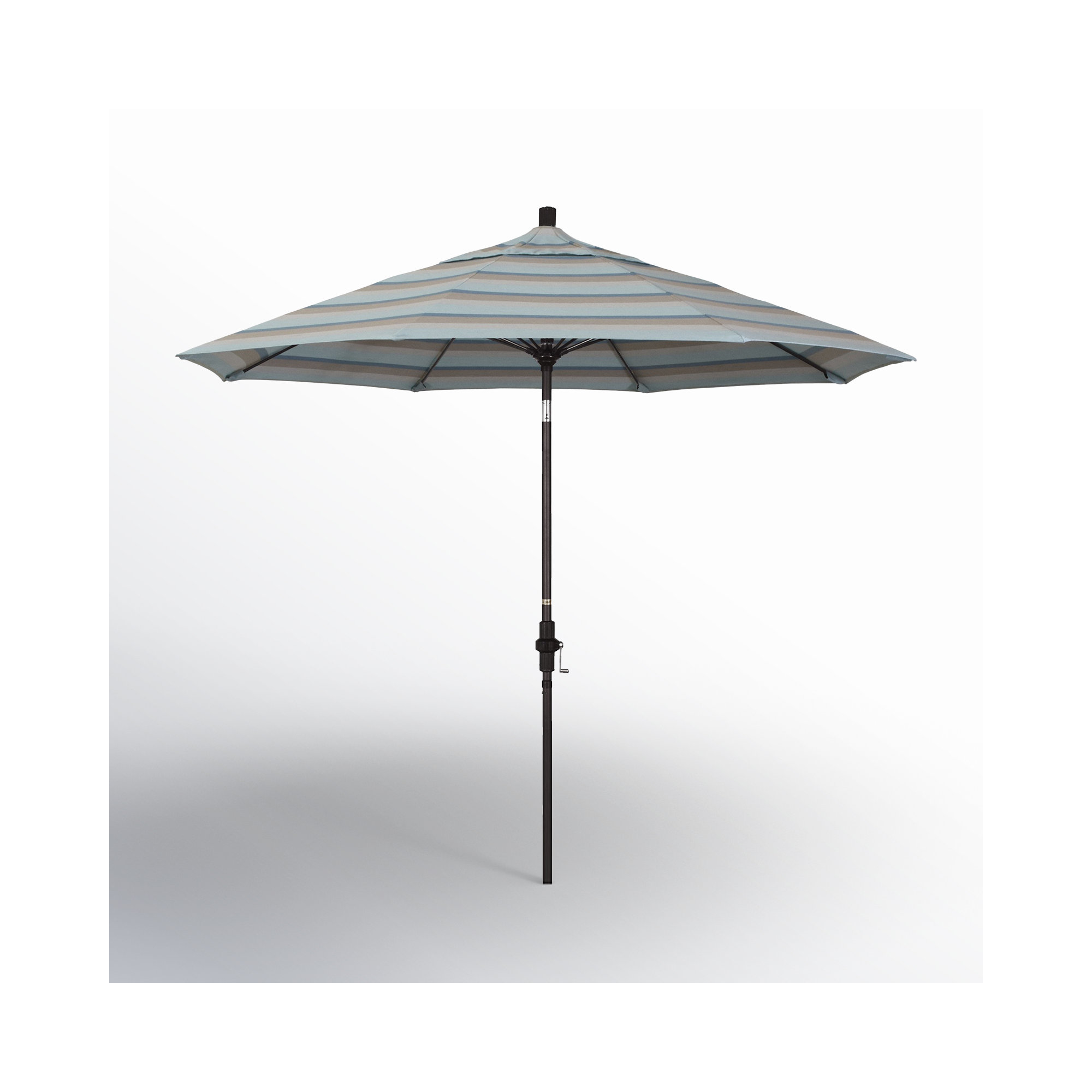 Roverta 9' Market Sunbrella® Umbrella, Gateway Mist Sunbrella®, Brown