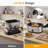 Electric Roaster Oven with 3 Buffet Server，Silver-1852677847-1852677840