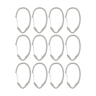 Zinc Shower Curtain Hook (Set of 12)