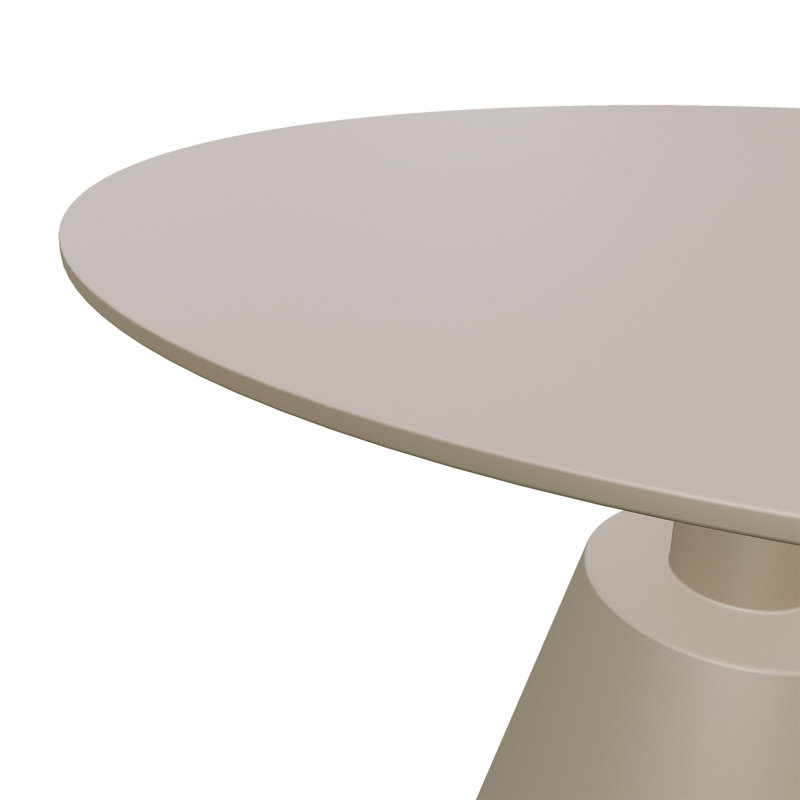 Templa Aluminum Round Outdoor Side Table, Light Brown, Light Brown