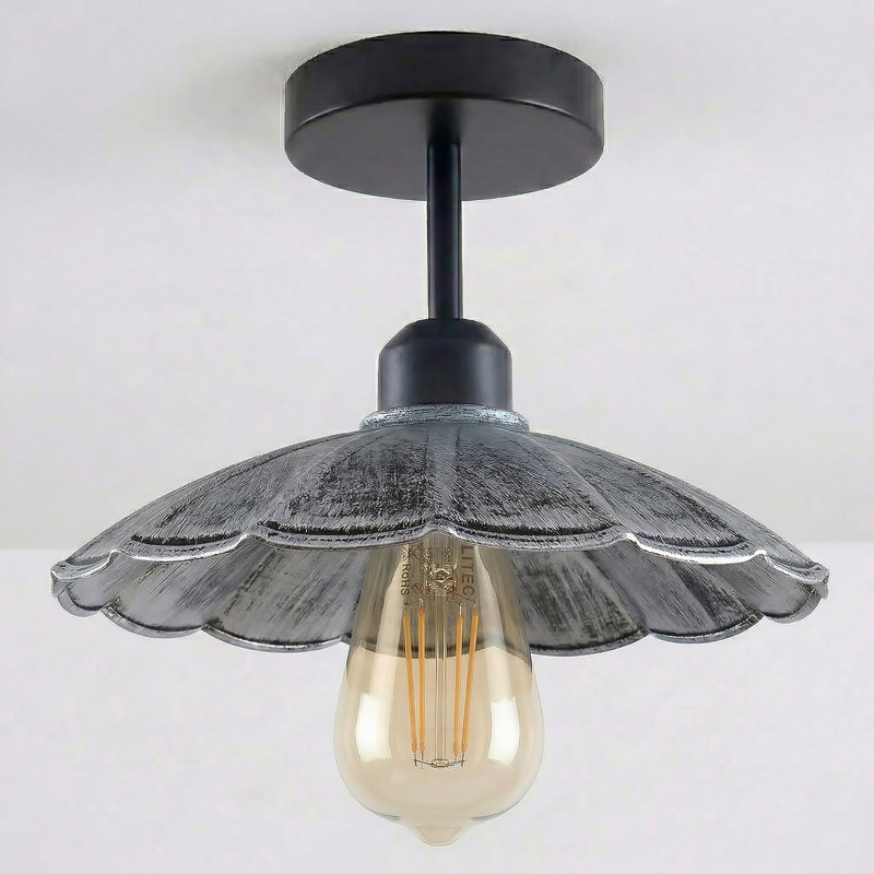 Semi Flush Mount, Brushed Silver, Yes