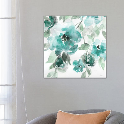 Belle's Teal I by Carol Robinson - Print on Canvas