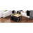 47 Inch Black Kitchen Island With Extendable Dining Table, Rubber Wood Veneer Table With Internal Storage Rack & Power Outlet, 2 Drawers & 2 Storage Cabinets-201599927