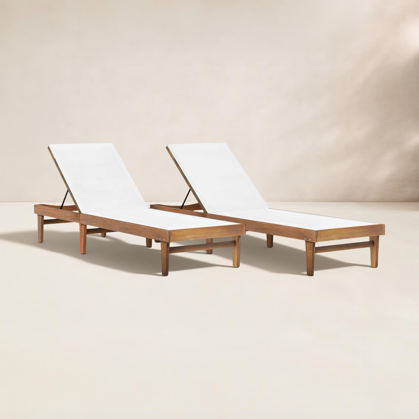Scheiner 24'' Outdoor Acacia Chaise Lounge, Teak