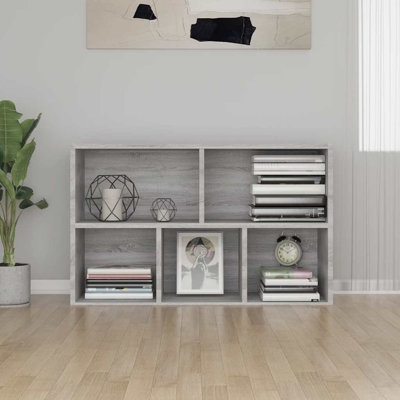 vidaXL Book Cabinet Sideboard Bookshelf Decorative Wall Shelf Engineered Wood