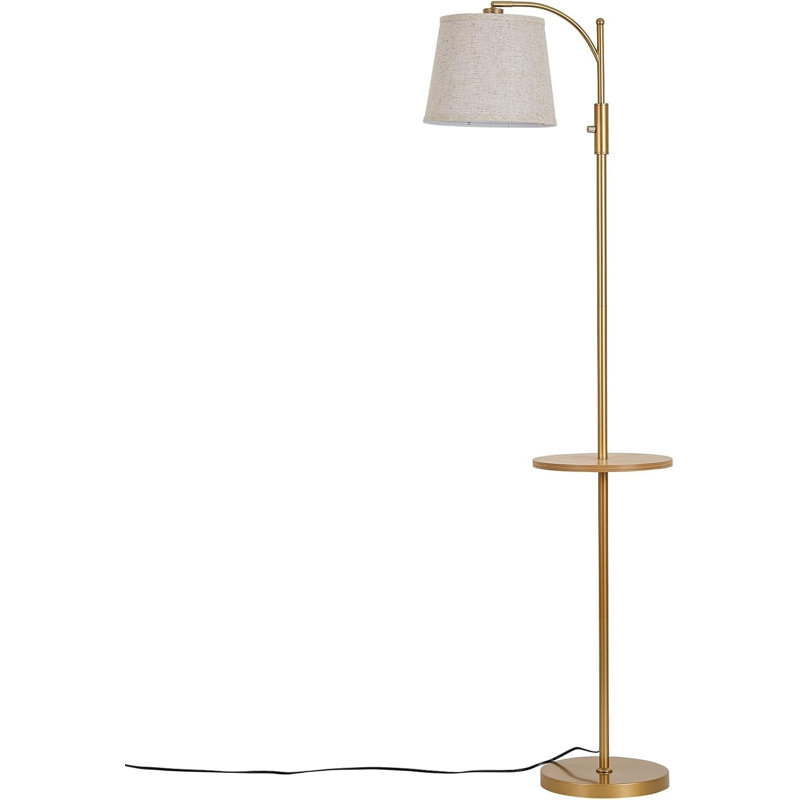 Lampe sur pied entièrement réglable pour le salon, Doré