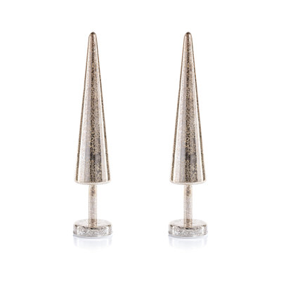 Sparkle Cone LED Trees, Set of 2