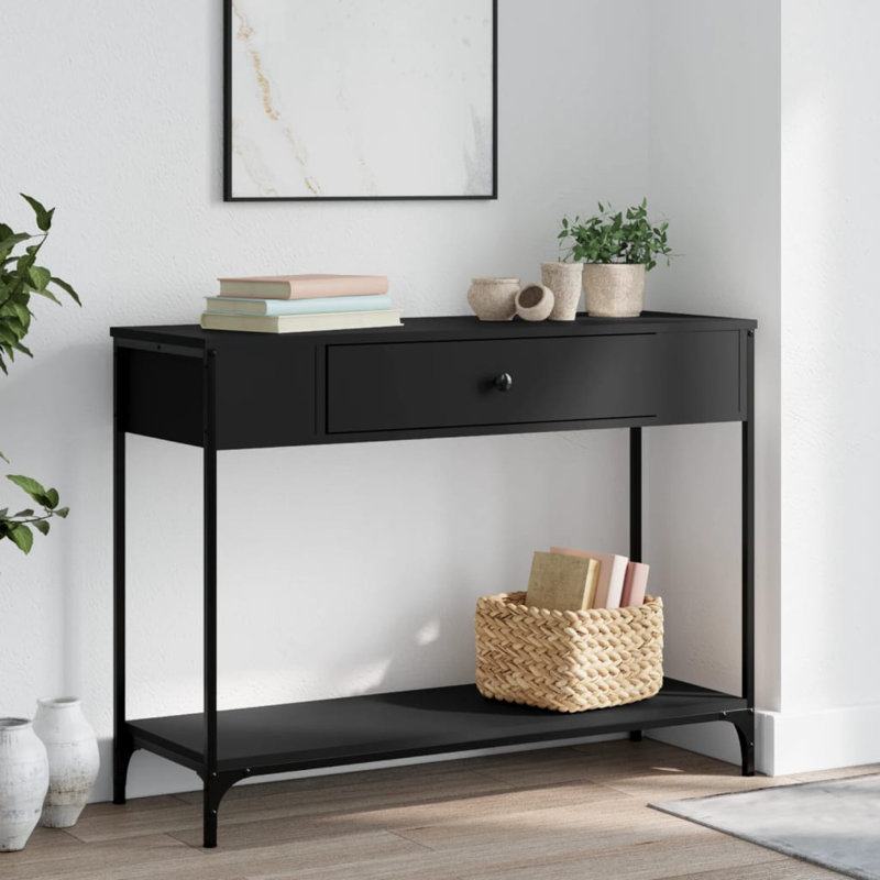 Console Table, Black, 75cm H x 100cm W x 34.5cm D