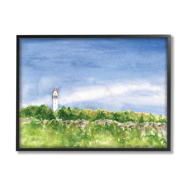 «Heublein Tower Forest Overlook Landscape» par Melissa Hyatt LLC - Peinture sur toile, H 11 po x l 14 po