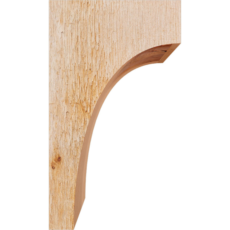 Corbeau brut Huntington, l 4 po x P 6 po x H 10 po, H 10 po x l 4 po x P 6 po, Sciage brut, Cèdre rouge
