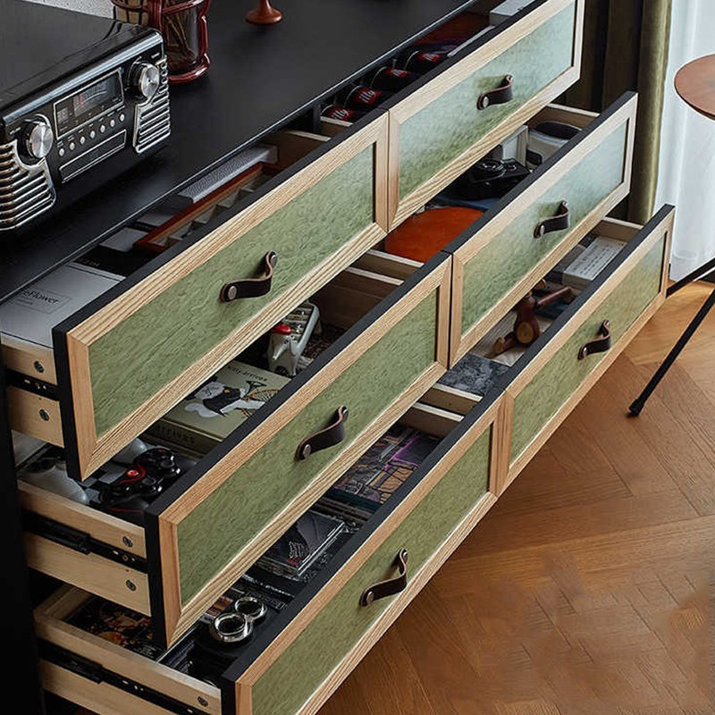 Console en bois massif de style Mid-Century