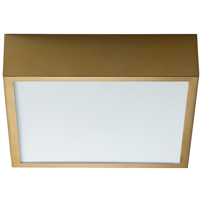 Pyxis Acrylic LED Flush Mount, Aged Brass