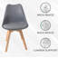 Modern Dining Table with 4 Chairs with faux leather padded seats-1906264978-1906265007