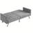 Sofa Bed Convertible Folding Light Grey Lounge Couch Loveseat Sleeper Sofa Armrests Living Room Bedroom Apartment Reading Room