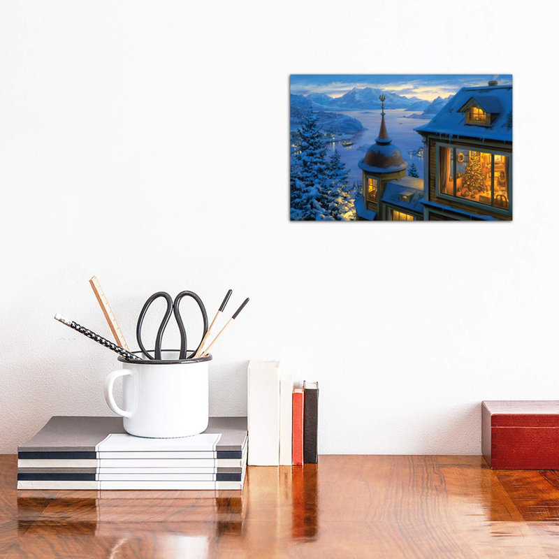 Coming Home For Christmas by Evgeny Lushpin - Wrapped Canvas Painting, 20.32 cm H x 30.48 cm W