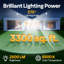 2500LM, IP65 Waterproof, Linkable Solar Flood Light with 3 Heads (2-Pack)