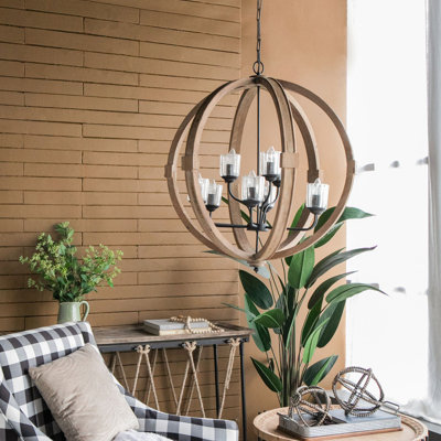 9- Light Globe Chandelier