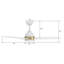 Ventilateur de plafond intelligent de 122 cm (48 po) à moteur CC avec lumière, télécommande et tige de suspension