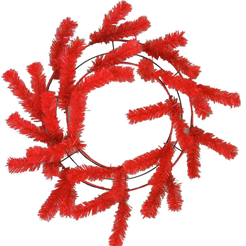 Couronne en métal 24 po, H 30 po x l 30 po x P 2,5 po, Rouge