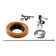 Toilet Installation Kit with 1/4-Turn 1/2" IPS Stop and Wax Ring with Lever Handle