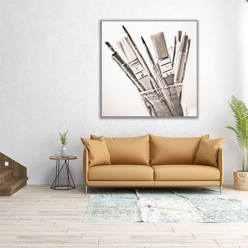 Pinceaux - reproduction d'art sur toile, H 16 po x l 16 po