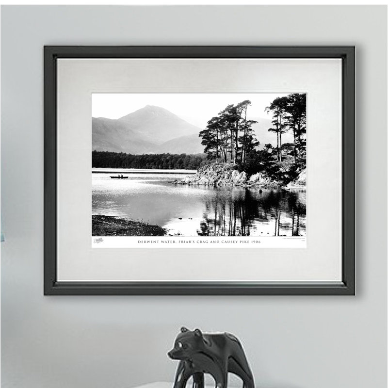 Derwent Water, Friar's Crag And Causey Pike 1906 by Francis Frith - Single Picture Frame Print, 45cm H x 60cm W x 2.3cm D