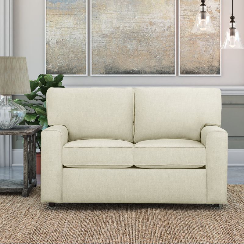 Lawson 59.5" Upholstered Loveseat, Bella Toast Performance Velvet