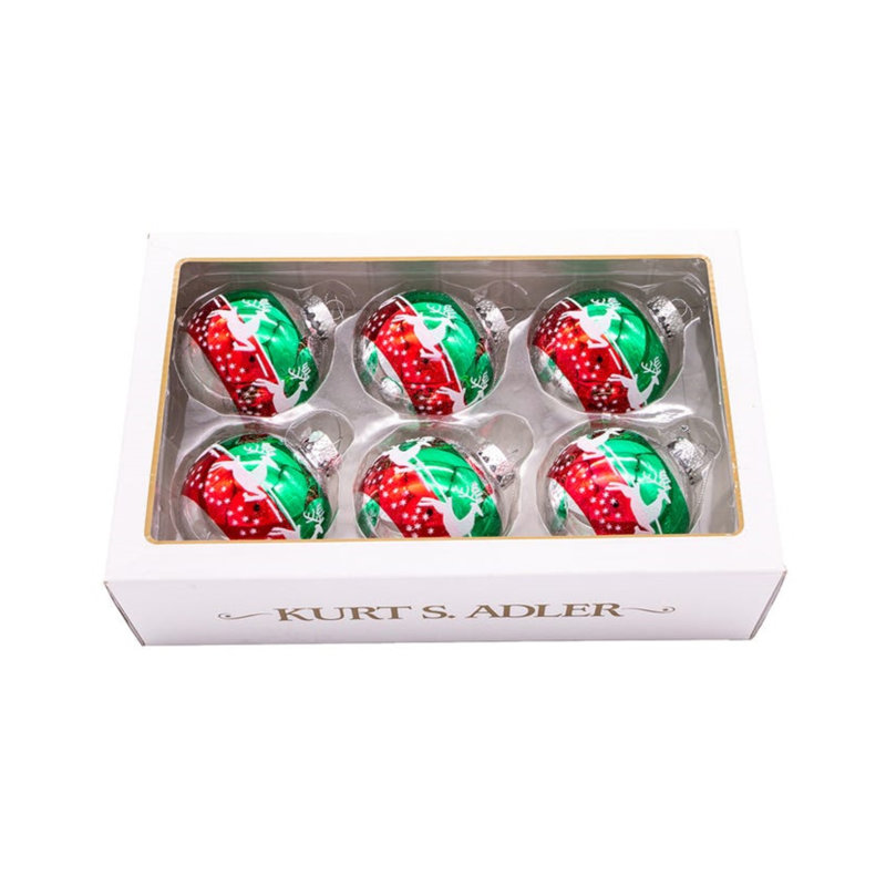 Ornement boule de renne 6 pièces