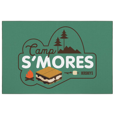 Hershey Smores Non-Slip Area Rug For Mancave Bedroom Kitchen, Green