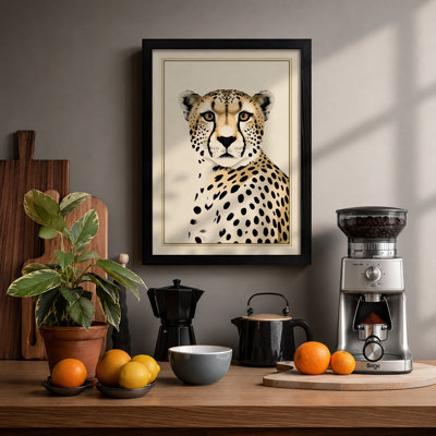 Cheetah Portrait Minimalist - Print
