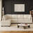 Faux Leather L-Shaped Modular Sectional Sofa-75756251-75756248