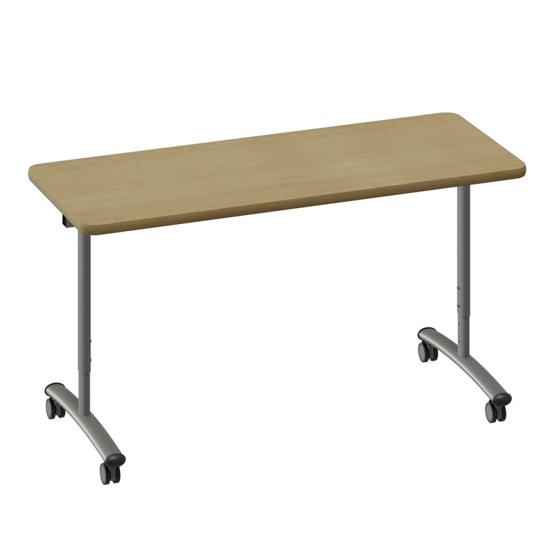 Table à plateau rabattable à haute pression de qualité supérieure, Érable fusion, H 38 po x L 60 po x l 24 po