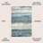 Contemporary POP Modern Abstract Vintage Cream/Turquoise Rug-1574300400