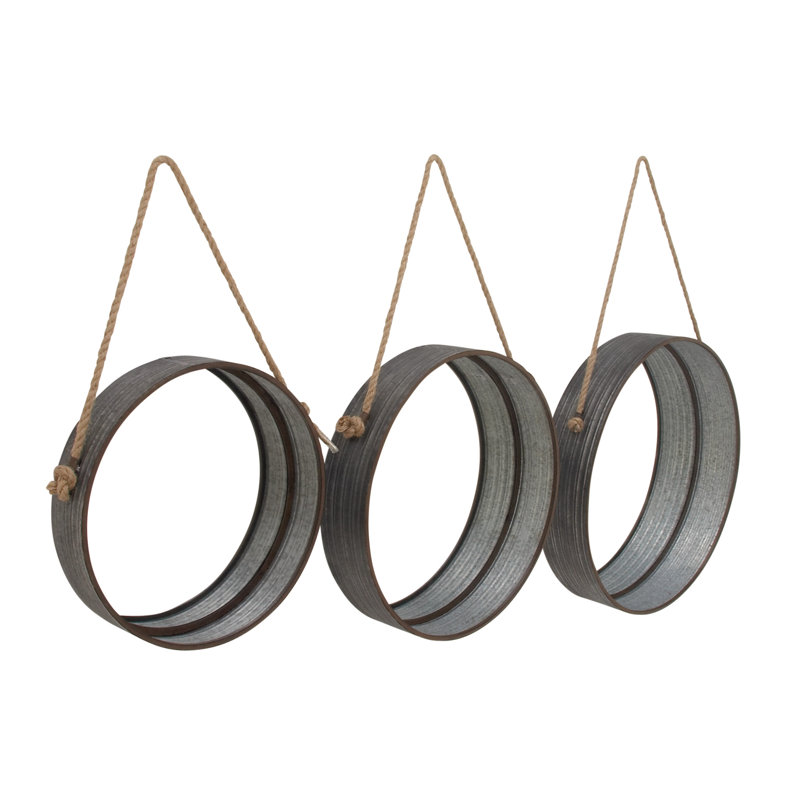 Vanmatre Aluminium Circle Wall Mirror