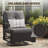 3-Piece Patio Furniture Set, Wicker Outdoor Bistro Set Swivel Glider Patio Chairs x 2 with Cushions, Side Table x 1, High Back All-Weather Rattan Outdoor Furniture for Porch, Backyard-129020496-129020497