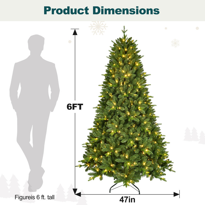 Arbre de Noël artificiel épinette pré-éclairé, 6'