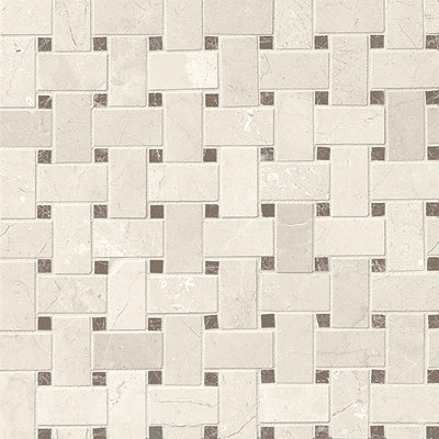 Basket Weave Marble Mosaic Tile in Belmond