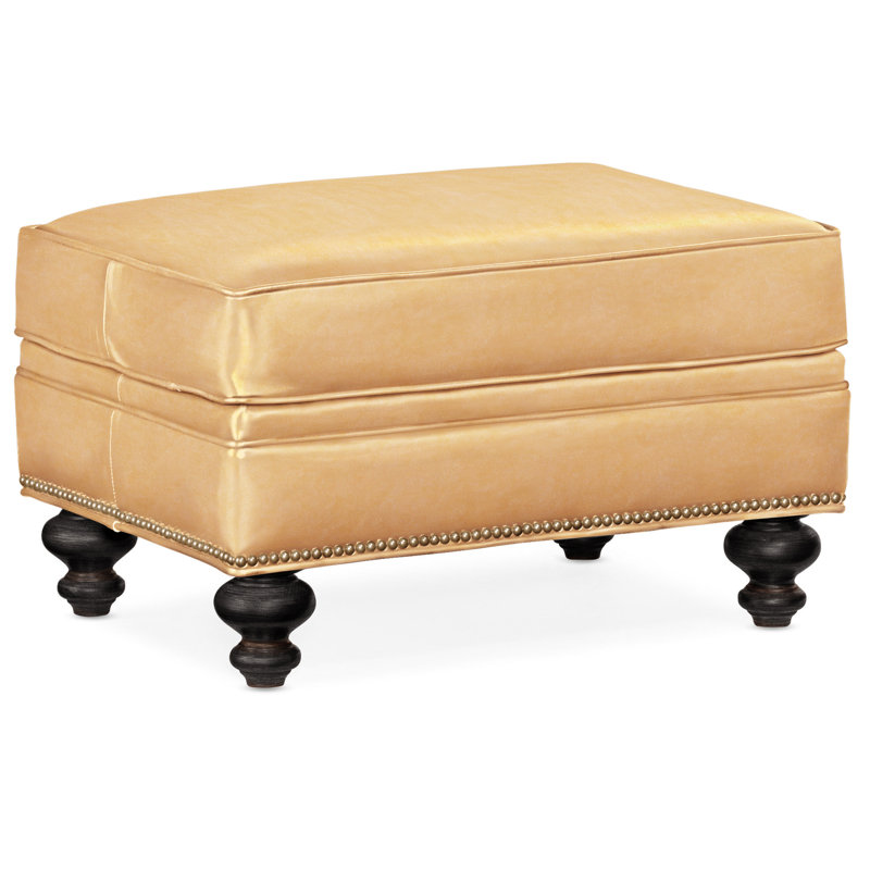 West Ottoman, Natural, Plantation, Anilina Hunter Genuine Leather