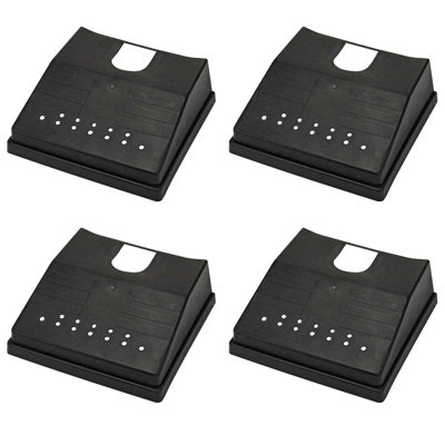 Outdoor Drain Cover 30Cm Square Leaf Guard Plastic Debris Protector For Garden Downpipe Drain Grid With Fixings Black Pack Of 4