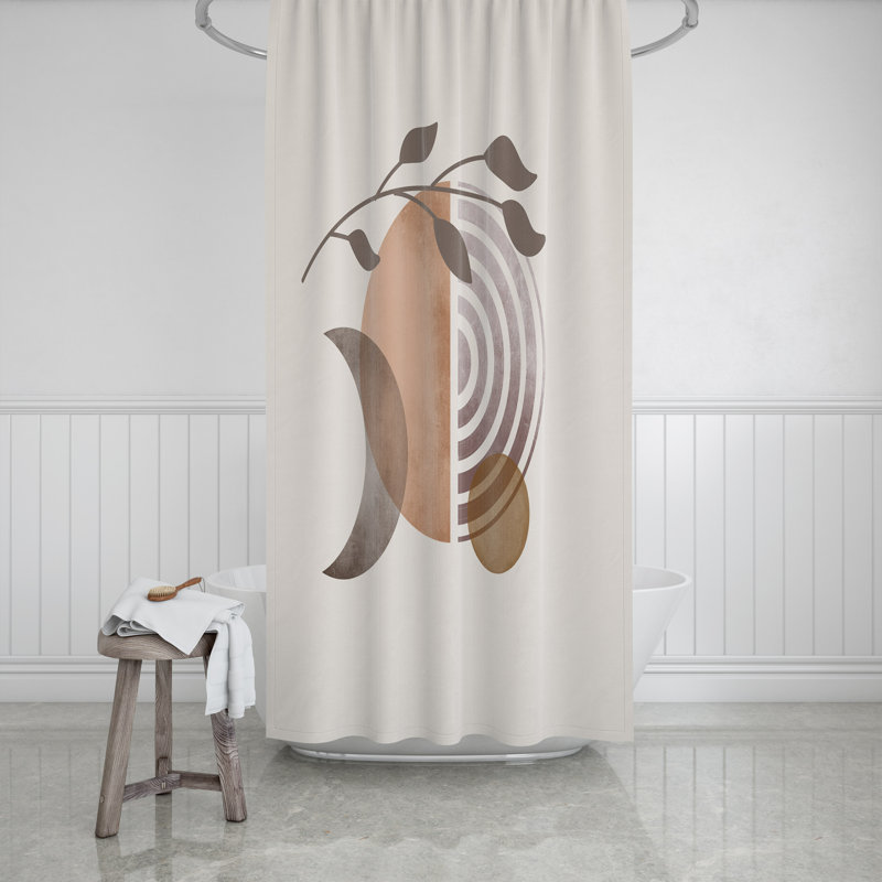 Braidyn Abstract Shower Curtain, 93" H x 70" W
