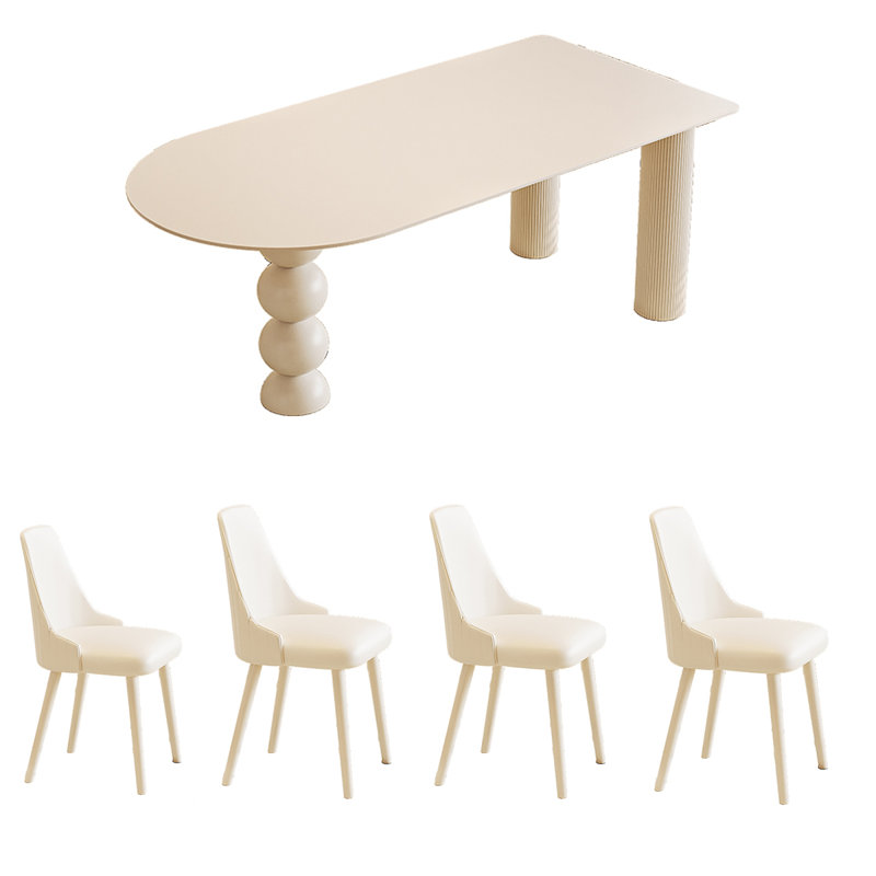 Table de salle à manger de style français pour un usage domestique, H 29,53 po x L 55,12 po x l 31,5 po
