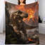 Jeté en flanelle Tyrannosaurus Rex-132936527