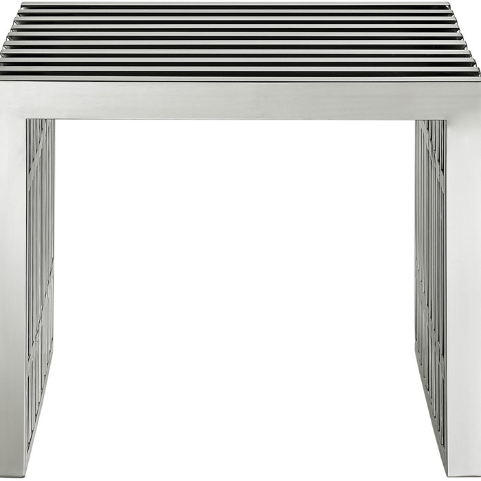 Gridiron Small Silver Stainless Steel Multi-Purpose Bench with Storage