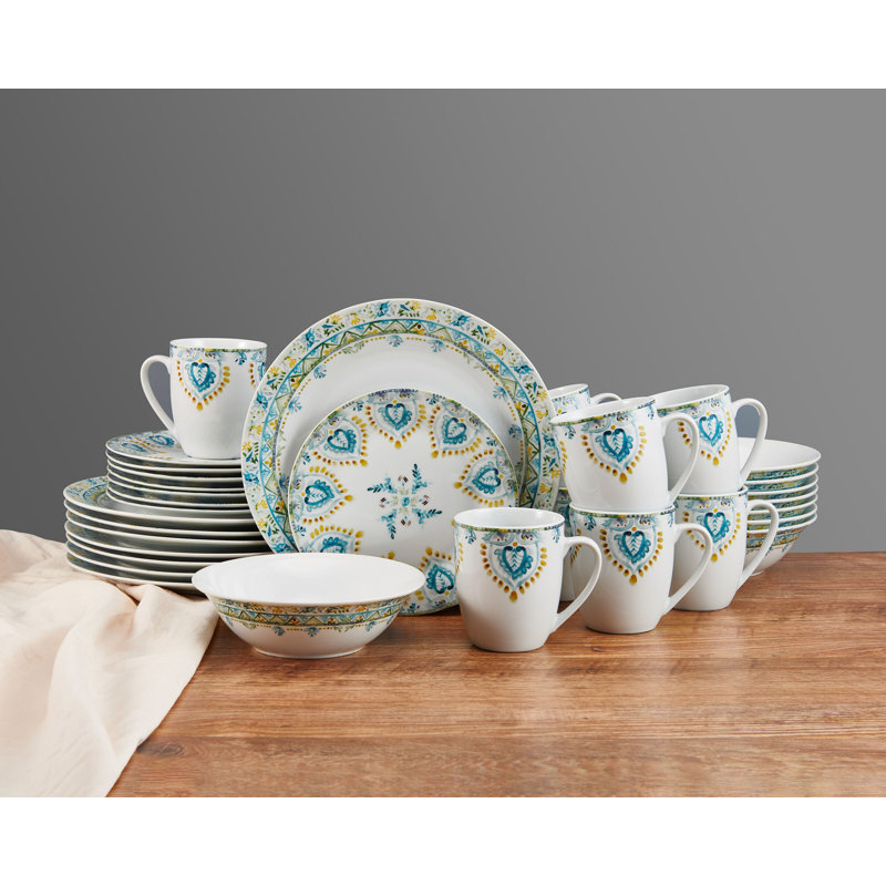 Service de table en porcelaine 32 pièces Jodhpur, service pour 8