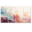 «Sea of Tranquility Subtle Retro Pastels I», art mural abstrait à l'encre liquide, 4 pièces-1307094974