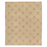 Hand Knotted Geometric Area Rug in Beige/Gold